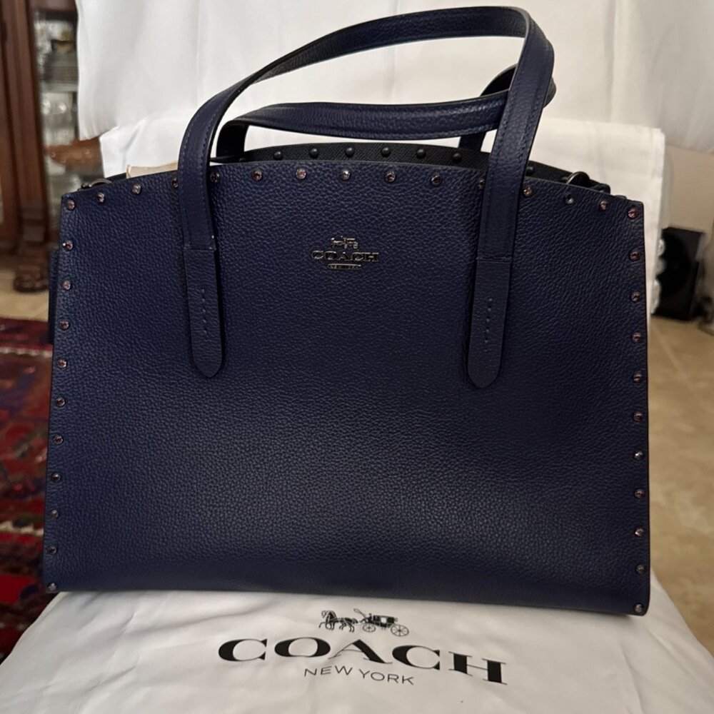 Coach Charlie Carryall with Crystal Rivets Excellent Condition - Picture 6 of 15